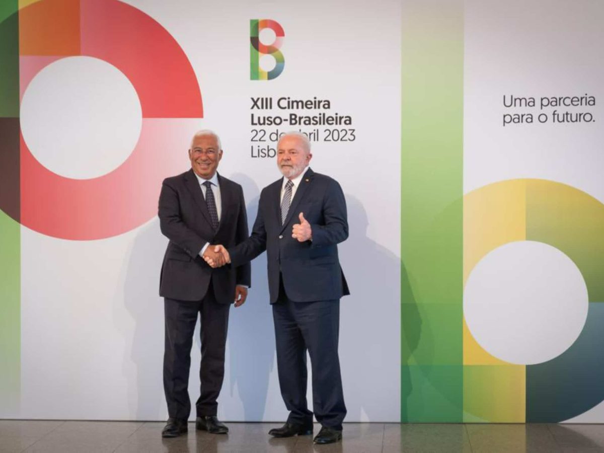 António Costa e Lula da Silva, Presidente do Brasil, durante a XIII Cimeira Luso-Brasileira.