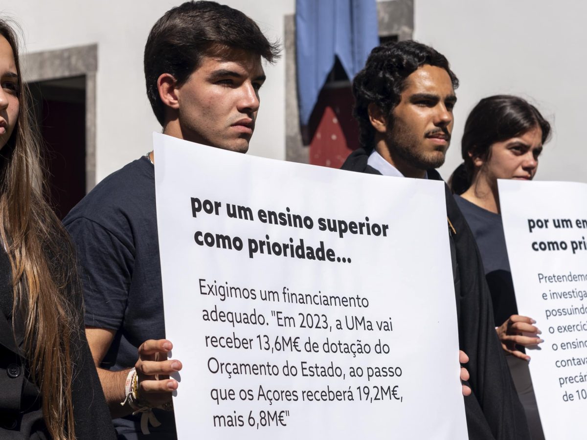 Manifestação promovida pela ACADÉMICA DA MADEIRA em maio de 2023.