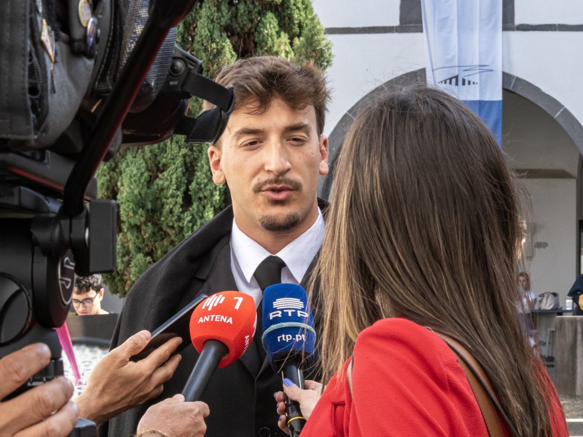Ricardo Freitas Bonifácio, Presidente da Direção da ACADÉMICA DA MADEIRA, na Sessão do Dia da UMa, realizada a 6 de maio de 2024, no Colégio dos Jesuítas do Funchal.