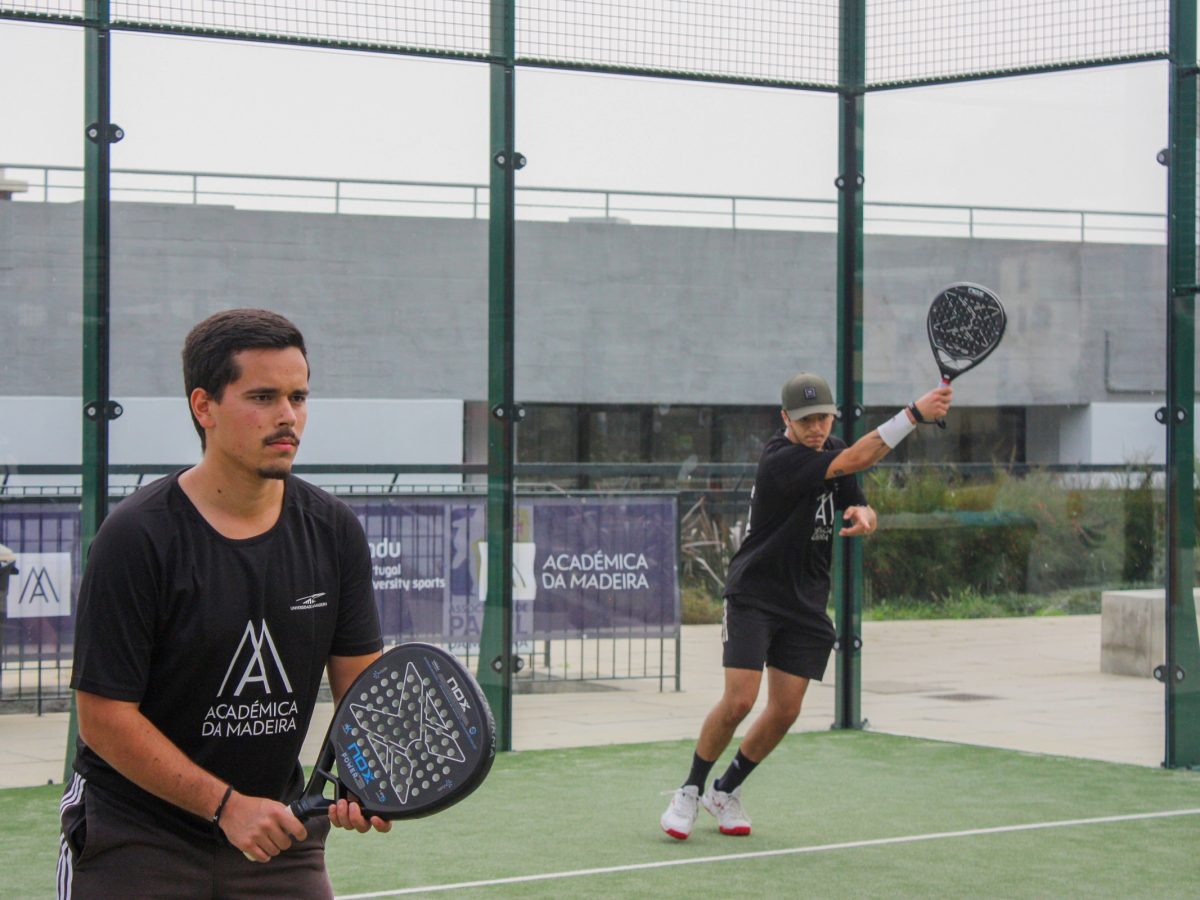 O 1.º TORNEIO DE PADEL da ACADÉMICA DA MADEIRA foi realizado no final de janeiro de 2024. Na imagem, Diogo Afonso Câmara e Pedro Afonso Silva.