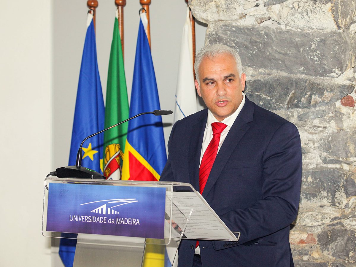 Ricardo Gonçalves, nas celebrações do Dia da UMa, no Colégio dos Jesuítas do Funchal.